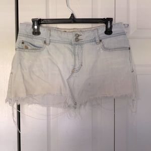Abercrombie and Fitch light wash denim mini skirt